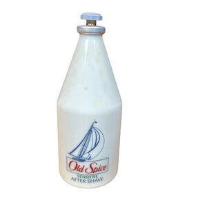 Old Spice Sensitive After Shave Milk Glass Bottle Sailboat 4oz.